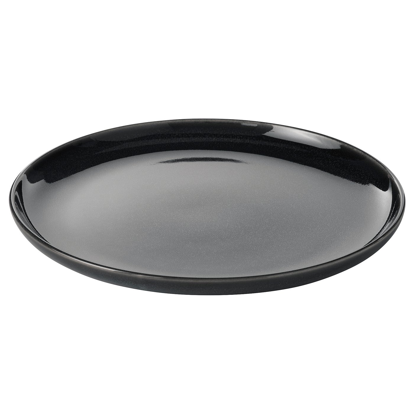 Sort oval stentøjstallerken