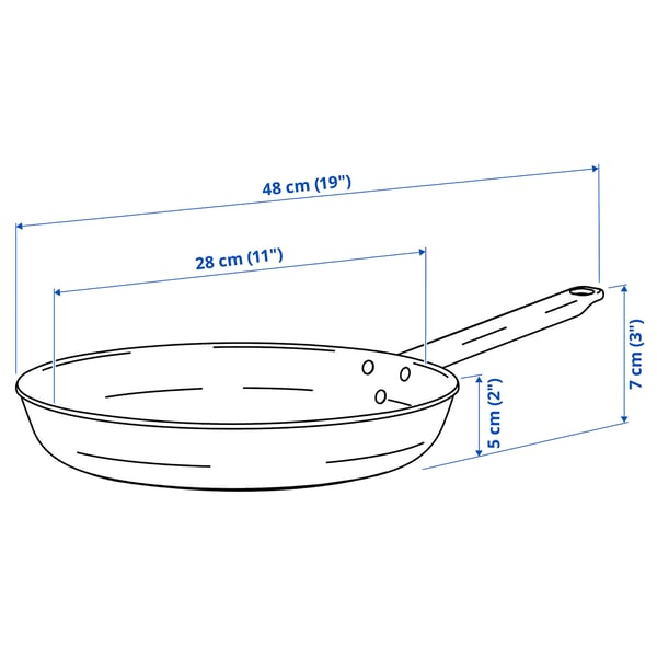 GULDÖRING Stegepande, non-stick rustfrit stål/gråsort, 28 cm