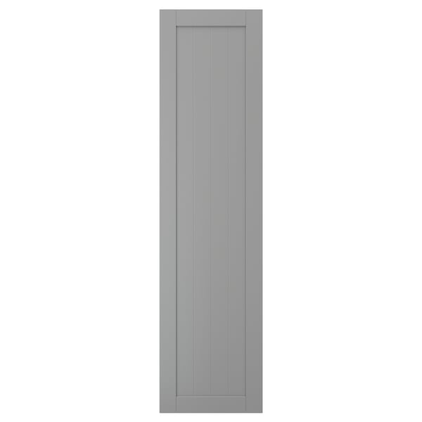 Grå GULLABERG garderobelåge med firkantede paneler og slankt design.