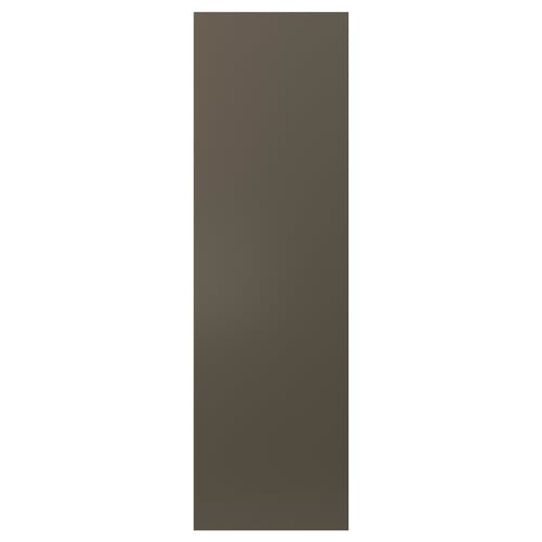 HAVSTORP låge, mørkebrun/beige, rektangulær, glat akryloverflade.