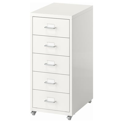 HELMER Skuffeelement med hjul, hvid, 28x65 cm