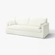 Hvid HYLTARP-sofa, ren foret, behagelig, polstret med bomuld-polyester-blanding.