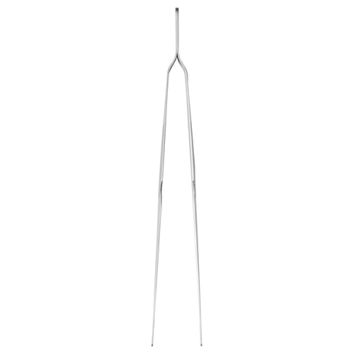 En IDEALISK pincet i rustfrit stål med et slankt, elegant design. De er perfekte til at vende, gribe og servere mad.