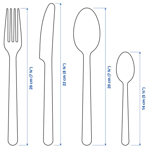 IKEA 365+ Bestik 24 dele, rustfrit stål