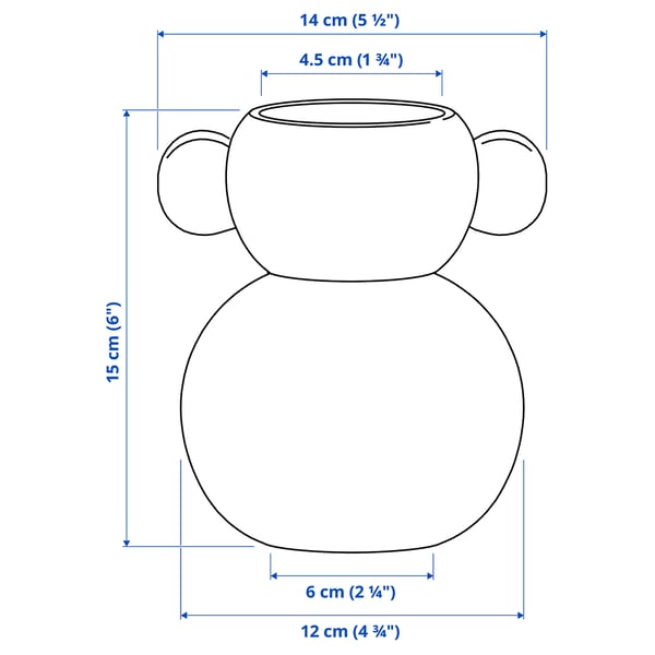 Illustration med mål for produktet: IKEA PS 2026.