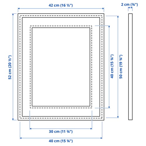 Illustration med mål for produktet: KNOPPÄNG.