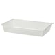 KOMPLEMENT hvid opbevaringskurv i net, rektangulær med håndtag, ideel til tøj, luftcirkuleret, frisk opbevaring.