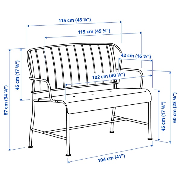 LÄCKÖ 2-pers. sofa, ude, grå