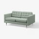 LANDSKRONA 2-pers. sofa, Gunnared lysegrøn/metal
