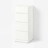 LASTARE Kommode 4 skuffer, hvid, 40x42x100 cm