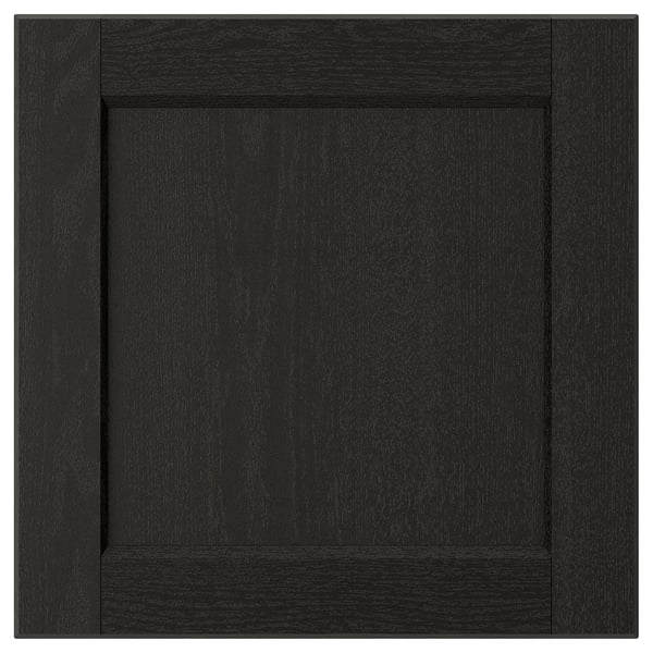 LERHYTTAN sort skabslåge, ramme i massivt træ, askefinerplade, traditionelt design.