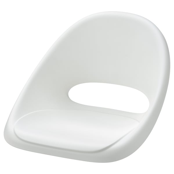 LOBERGET hvid plastikstol, glat design.