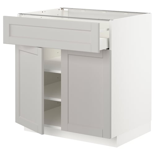 METOD køkkenskab, hvid, træ, rektangulær, klassisk design.