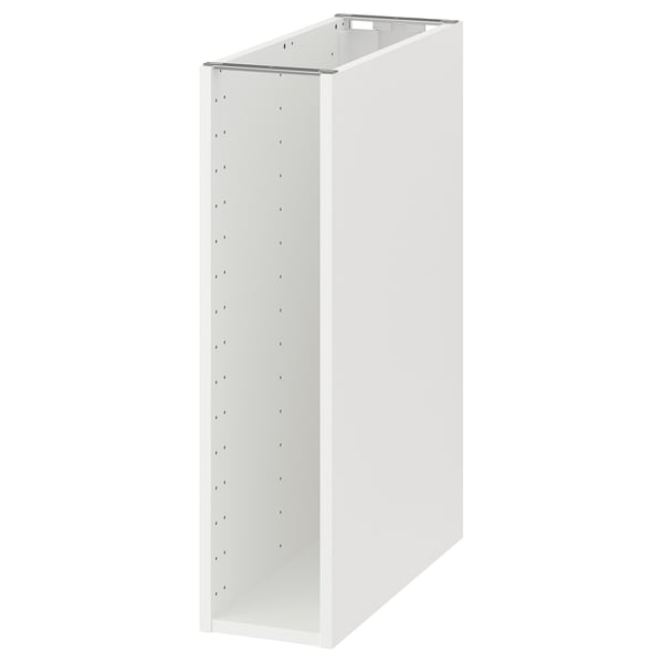 Hvid ikea METOD køkkenskab, rektangulær med justerbare hyldehuller.