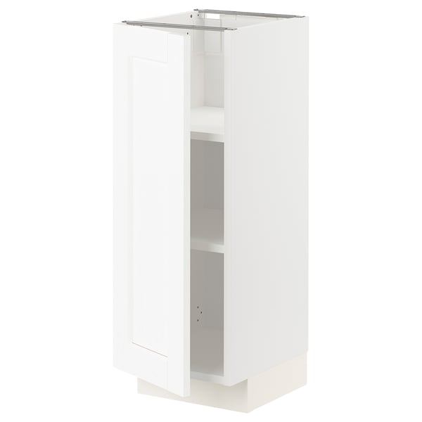 METOD hvidt skab, klassisk design, justerbare hylder.