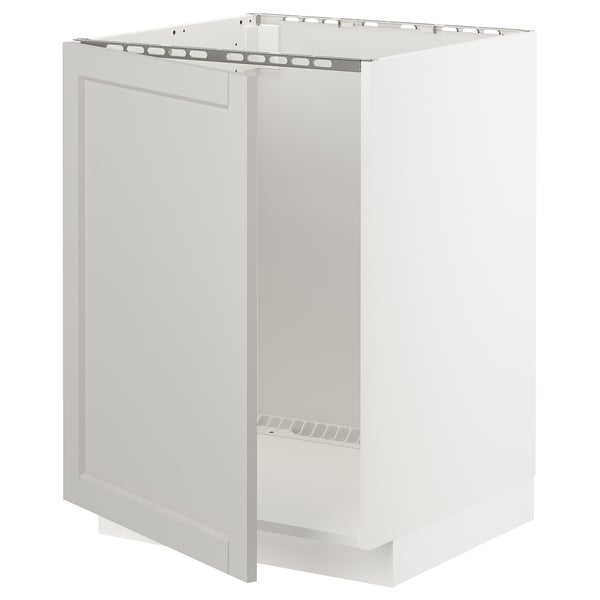 Hvid ikea METOD køkkenskab, rektangulær, moderne design.