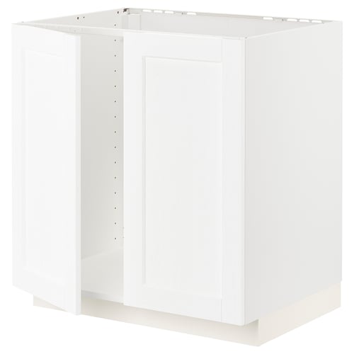 Hvidt METOD køkkenskab, moderne design, firkantet form, træmateriale.