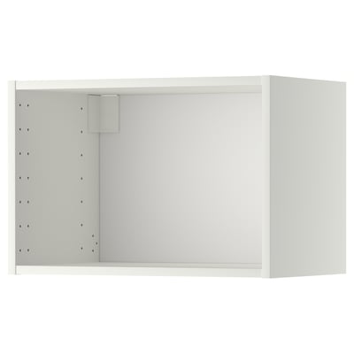 Hvid METOD vægskab, rektangulær, moderne, melaminspånplade, forboret bagside.