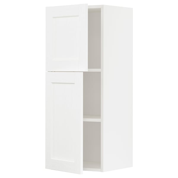 METOD køkkenskab, hvid, rektangulært, minimalistisk design med justerbar hylde.