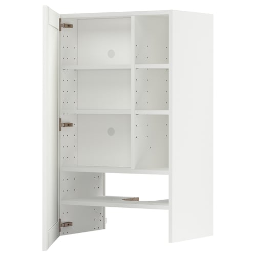 Hvidt METOD skab, moderne design, tre hylder.