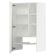 Hvidt METOD skab, moderne design, tre hylder.