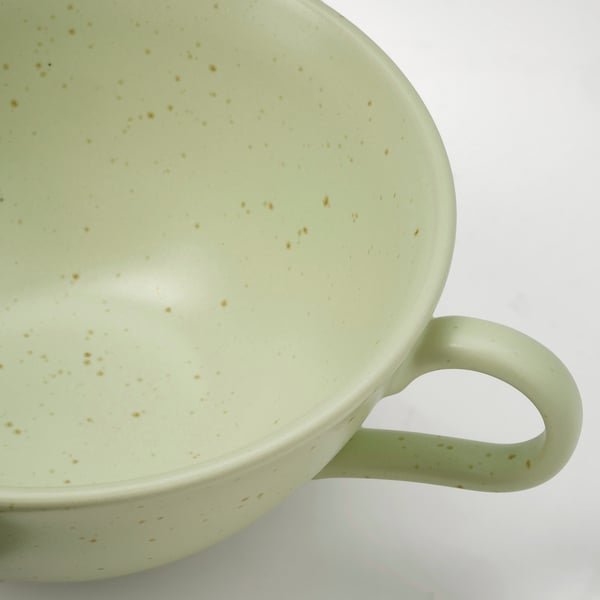MOSSMAL Krus, prikket mønster/lysegrøn, 45 cl
