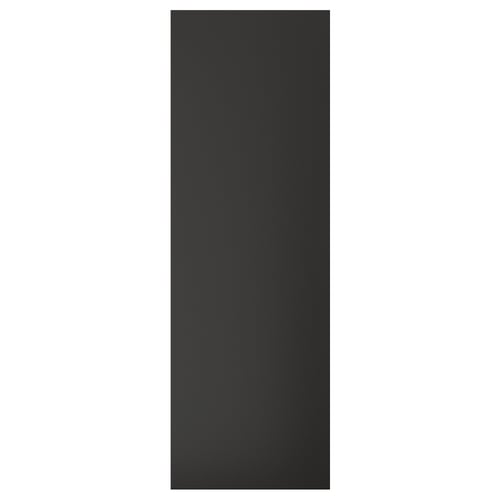 Sort rektangulært panel, moderne design, genbrugsmaterialer, slank finish.