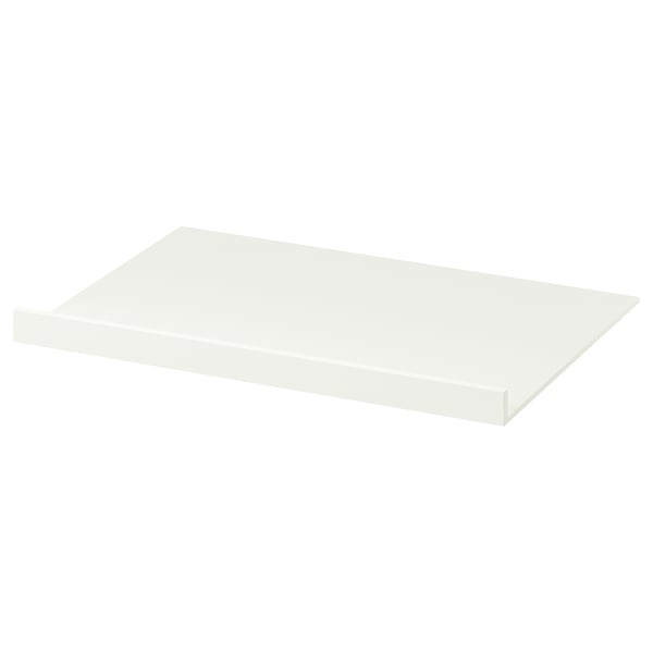 NYTTIG hvid rektangulær hylde. Enkelt, minimalistisk design lavet af fiberplade og melaminfolie. Velegnet til skuffer eller hylder.