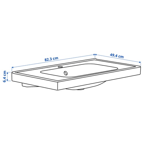 Illustration med mål for produktet: ORRSJÖN.