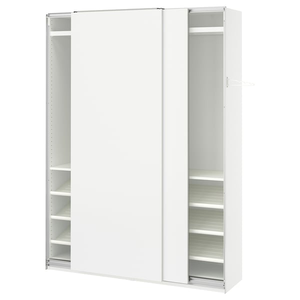 PAX / HASVIK Garderobe skydedøre, hvid/hvid, 150x43x201 cm
