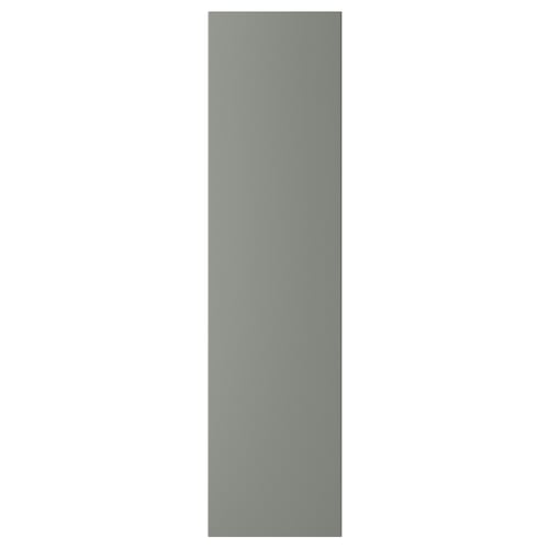 REINSVOLL dør, grågrøn, genbrugsmateriale, rektangulært, minimalistisk design.