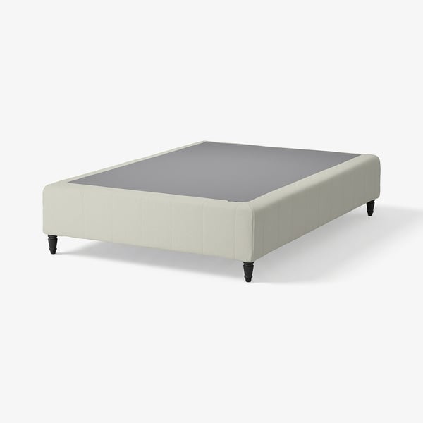 RENFJÄLLET Boxmadras med pocketfjedre, inkl. ben medium/Knisa lys beige, 140x200 cm