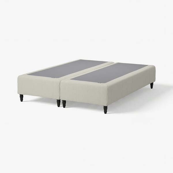 RENFJÄLLET Boxmadras med pocketfjedre, inkl. ben medium/Knisa lys beige, 180x200 cm
