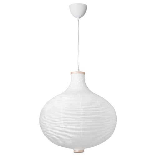 RISBYN / HAVSDJUP Loftlampe, løgformet/hvid, 57 cm