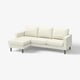 SALTSJÖBADEN sektionssofa, lys beige, firkantet design, træben, aftageligt betræk.