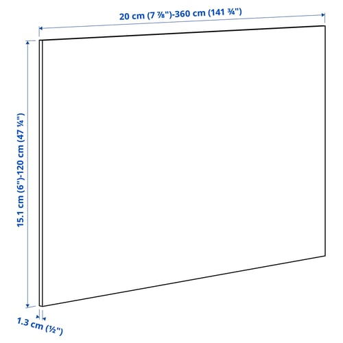 Illustration med mål for produktet: SIBBARP.