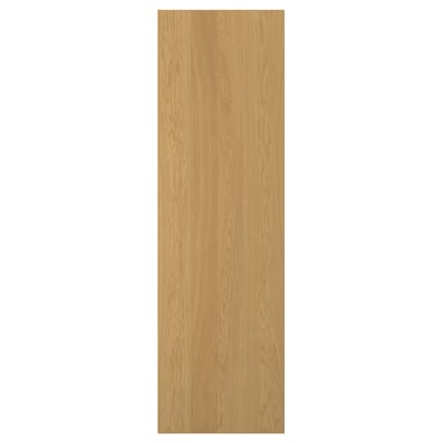 En SINARP trædør i en naturlig egetræsfarve. Det har en rektangulær form med en massiv trækant, hvilket giver det et holdbart og elegant design.