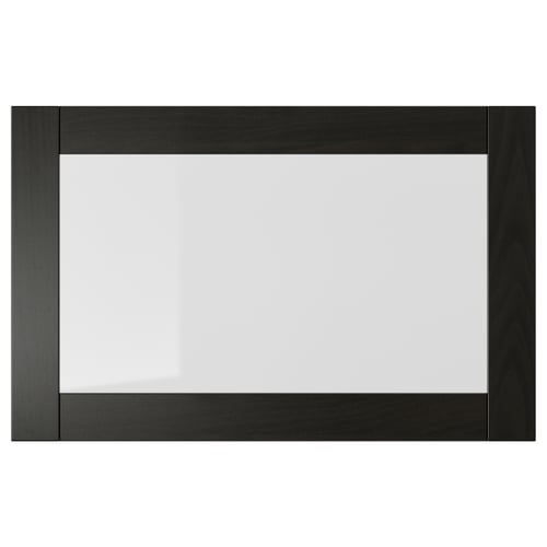 SINDVIK sortbrun ramme med klart glas, rektangulært, minimalistisk design.
