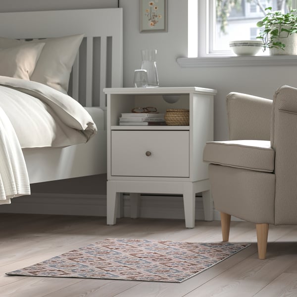 SJÖINGENJÖR Tæppe, kort luv, beige/brun, 60x90 cm