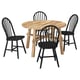 SKOGSTA / SKOGSTA Bord og 4 stole, akacie/sort, 120 cm