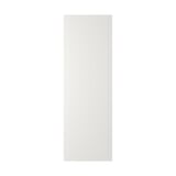 En hvid, rektangulær, panelbeklædt STENSUND-dør af fiberplade med en glat, lakeret finish.