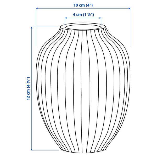 STJÄRNLUDD Vase, grøn, 12 cm