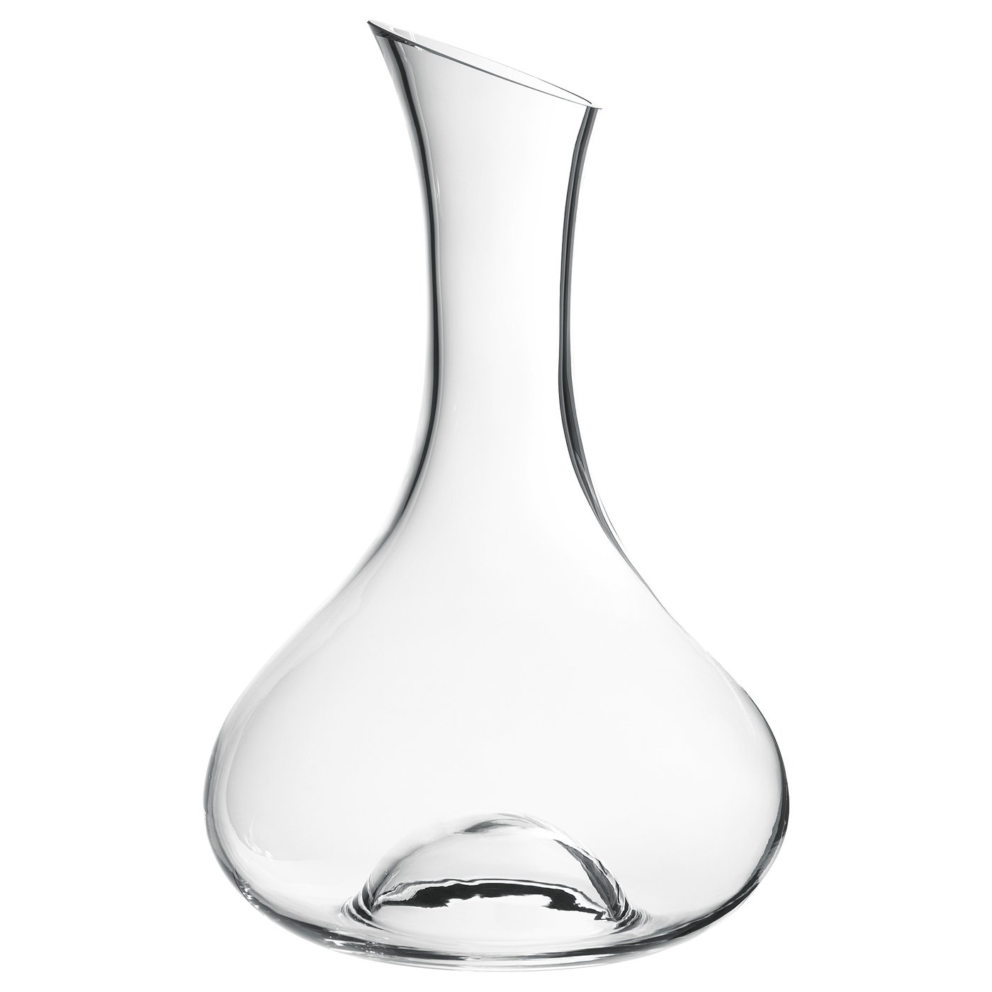 STORSINT klar glaskaraffel, mundblæst, dråbeformet, elegant vin/vandkaraffel.