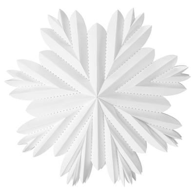 STRÅLA Lampeskærm, papir bladstjerne/hvid, 55 cm