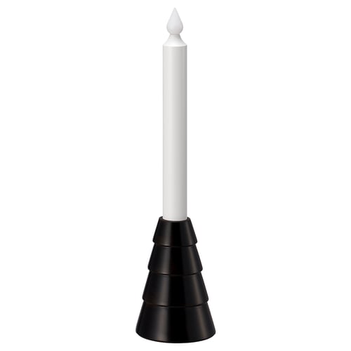 STRÅLA LED-lys, batteridrevet/træ sort