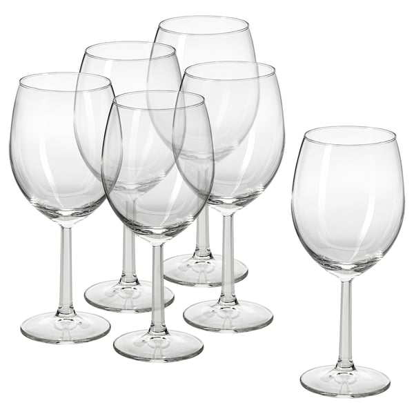 Seks klare SVALKA vinglas, elegant og klassisk design, lavet af glas. Perfekt til enhver lejlighed.