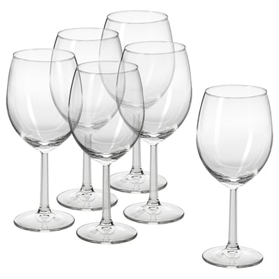 Seks klare SVALKA vinglas, elegant og klassisk design, lavet af glas. Perfekt til enhver lejlighed.