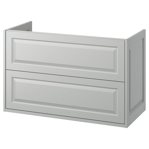 TÄNNFORSEN gråt badeværelsesskab. Klassisk design med fasede kanter.
