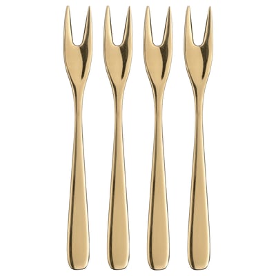 Guld cocktailgafler, TILLAGD serien, rustfrit stål med messing finish.