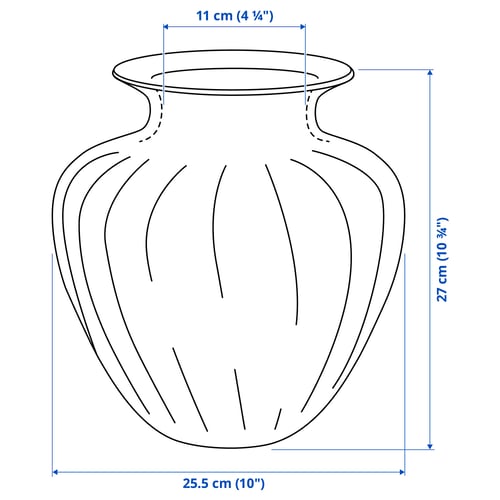 Illustration med mål for produktet: TONSÄTTA.